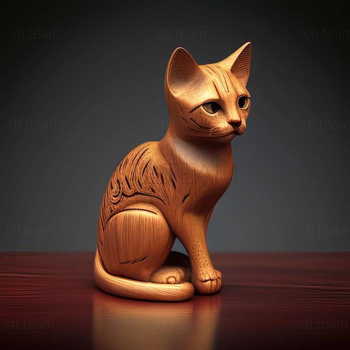 3D model Isle of Man Shorthair cat (STL)